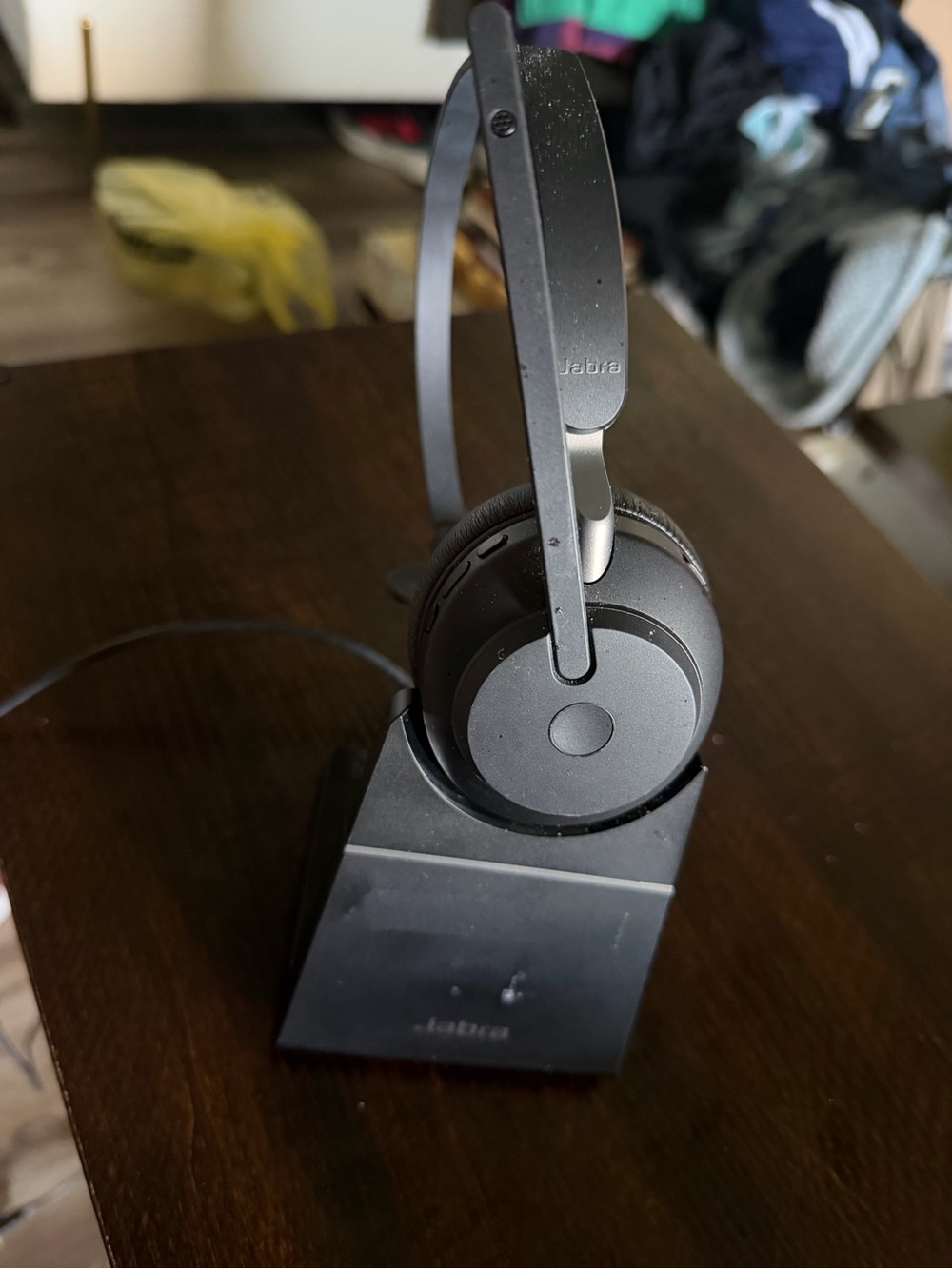 Jabra Black On-Ear Wireless Headset with Charging Dock